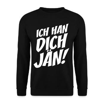 Ich Han Dich Jän Kölsch Kölle Kölner Karneval Köln - Unisex Pullover - Schwarz - Vorne - Alina (178cm) & Michal (187cm)