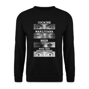 Math Test Surprise - Unisex Sweatshirt - black - Front - Alina (178cm) & Michal (187cm)