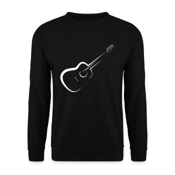 Silhouette de guitare - Sweat-shirt Unisexe - noir - Devant - Alina (178cm) & Michal (187cm)