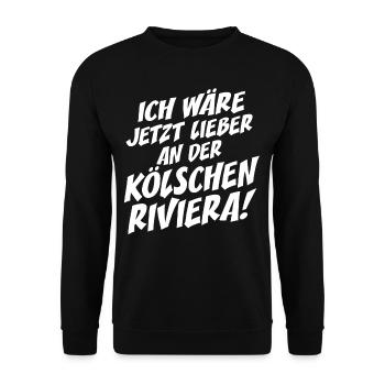Kölsche Riviera Kölle Kölsch Kölner Karneval Köln - Unisex Pullover - Schwarz - Vorne - Alina (178cm) & Michal (187cm)