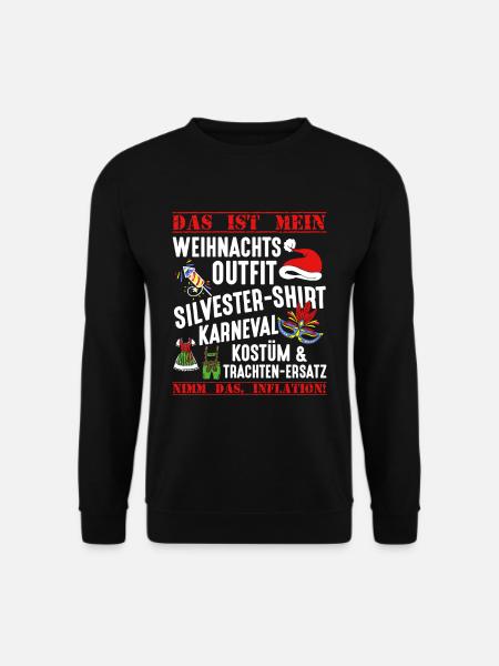 Das Ist Mein Weihnachts Silvester Karneval Kostüm - Unisex Pullover - Schwarz