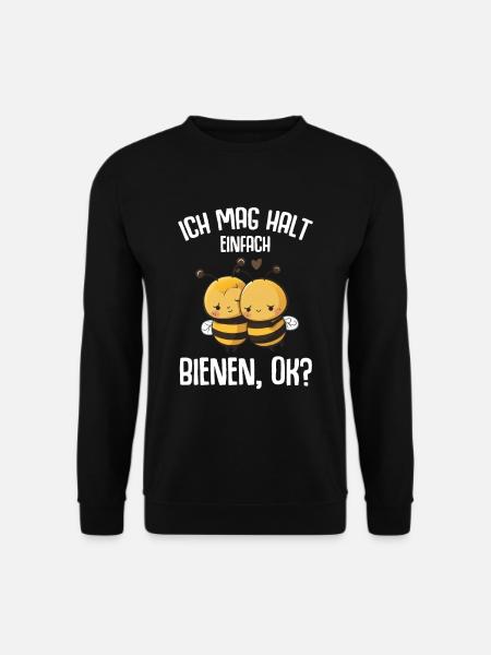 Ich mag halt Bienen - Unisex Pullover - Schwarz