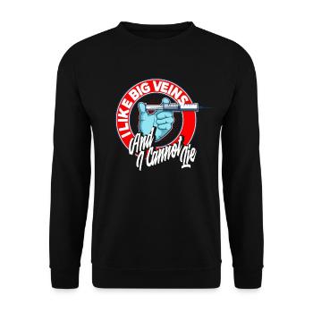 Puncture force - Unisex Sweatshirt - black - Front - Alina (178cm) & Michal (187cm)