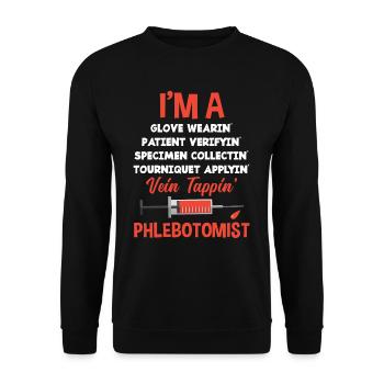 Puncture force - Unisex Sweatshirt - black - Front - Alina (178cm) & Michal (187cm)