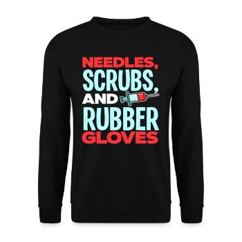 Puncture force - Unisex Sweatshirt - black - Front - Alina (178cm) & Michal (187cm)