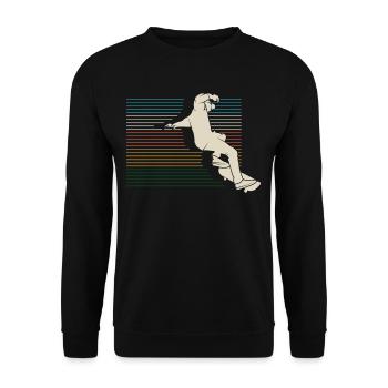 Skateboard - Unisex Sweatshirt - black - Front - Alina (178cm) & Michal (187cm)
