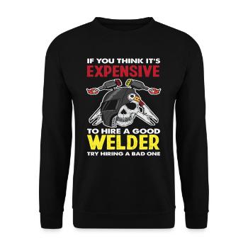 Welder - Unisex Sweatshirt - black - Front - Alina (178cm) & Michal (187cm)
