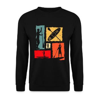 Sup Retro - Unisex Pullover - Schwarz - Vorne - Alina (178cm) & Michal (187cm)