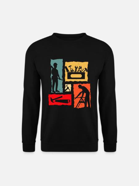 Tischler Retro - Unisex Pullover - Schwarz