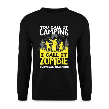 Zombies Camping Survival Training Camper - Sweat-shirt Unisexe - noir - Devant - Alina (178cm) & Michal (187cm)