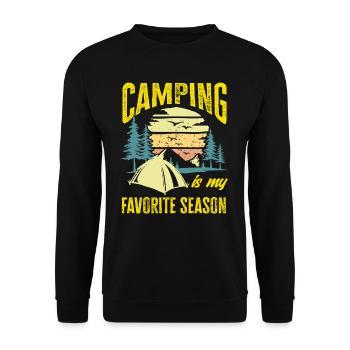 Camping Camper Camping Tentes Tente - Sweat-shirt Unisexe - noir - Devant - Alina (178cm) & Michal (187cm)