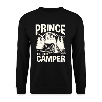 Children Camping Camping Holidays Camping Camper - Unisex Sweatshirt - black - Front - Alina (178cm) & Michal (187cm)