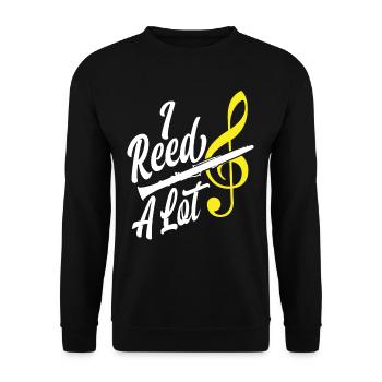 Clarinette Instrument Clarinettiste Musique Clarinettiste - Sweat-shirt Unisexe - noir - Devant - Alina (178cm) & Michal (187cm)