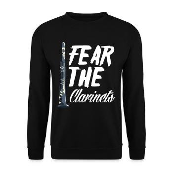 Clarinet - Unisex Sweatshirt - black - Front - Alina (178cm) & Michal (187cm)