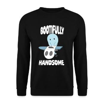 Mignon fantôme fantôme feuilles de repassage halloween - Sweat-shirt Unisexe - noir - Devant - Alina (178cm) & Michal (187cm)