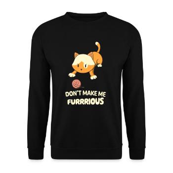 Cute kitten plays yarn role cat lover - Unisex Sweatshirt - black - Front - Alina (178cm) & Michal (187cm)