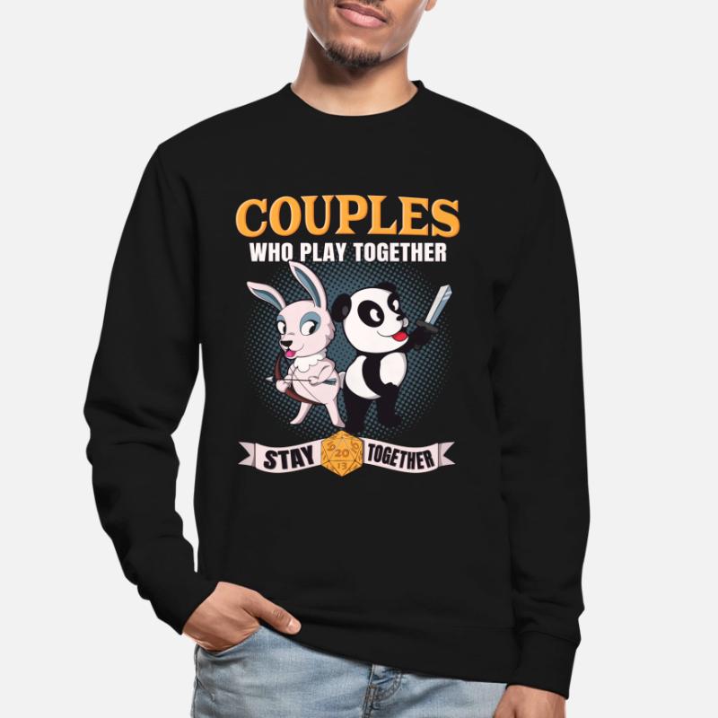 Couples jouant ensemble Joueurs Couples Jeu Sweat-shirt Unisexe