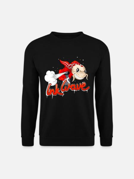 Graffiti Sprayer Koi Fisch Street Style Cartoon - Unisex Pullover - Schwarz