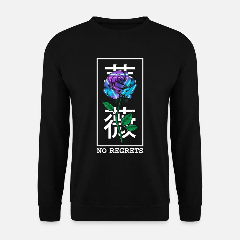 Pas de regrets Rose - Sweat-shirt Unisexe - noir