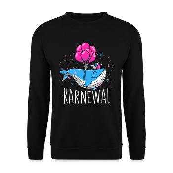 Karnewal Fasching Wal - Unisex Pullover - Schwarz - Vorne - Alina (178cm) & Michal (187cm)