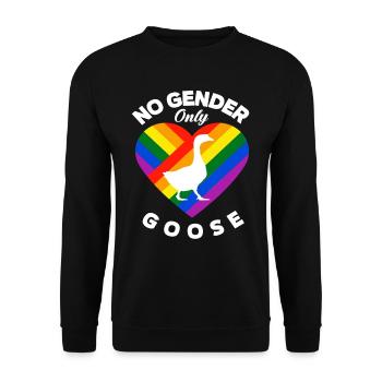 LGBTQ Rainbow Heart Goose Equality - Sweat-shirt Unisexe - noir - Devant - Alina (178cm) & Michal (187cm)