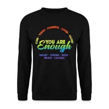 LGBTQ Motivation - Sweat-shirt Unisexe - noir - Devant - Alina (178cm) & Michal (187cm)