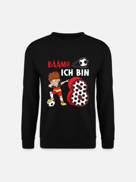 8. Geburtstag Fussball 8 Jahre Fußballer - Unisex Pullover - Schwarz