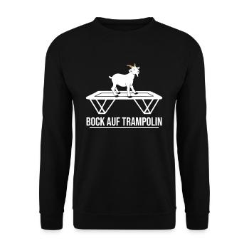 Bock auf Trampolin - Unisex Pullover - Schwarz - Vorne - Alina (178cm) & Michal (187cm)