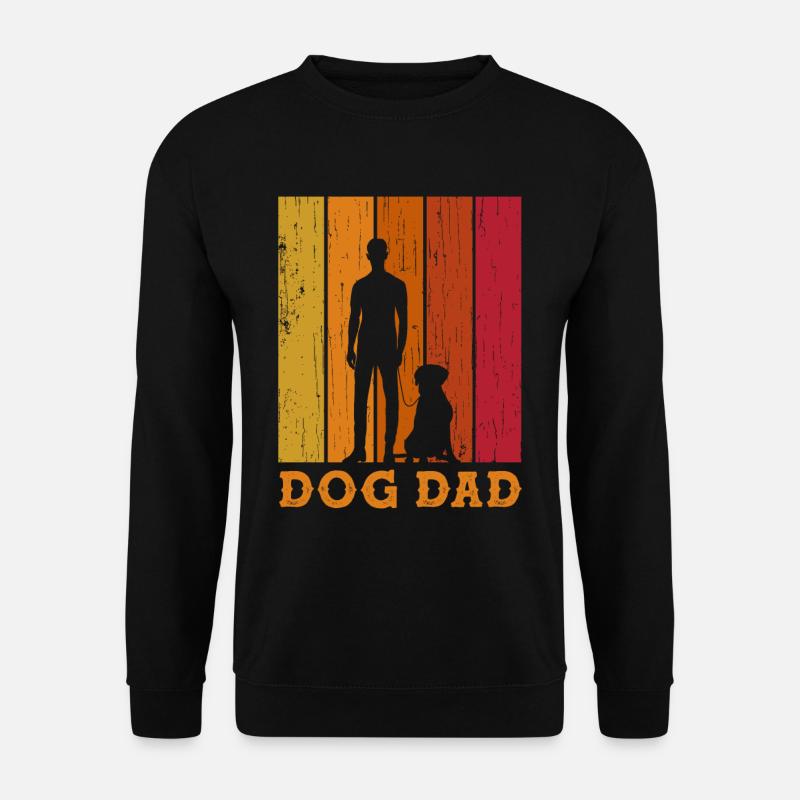 Retro Best Dog Dad - Unisex Pullover - Schwarz