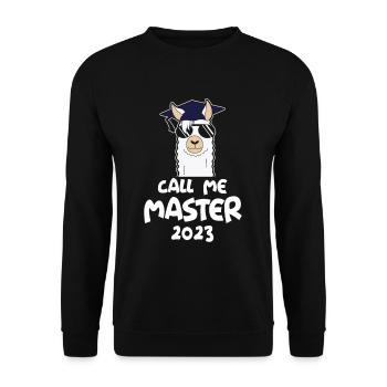 Call me Master 2023 - Unisex Sweatshirt - black - Front - Alina (178cm) & Michal (187cm)