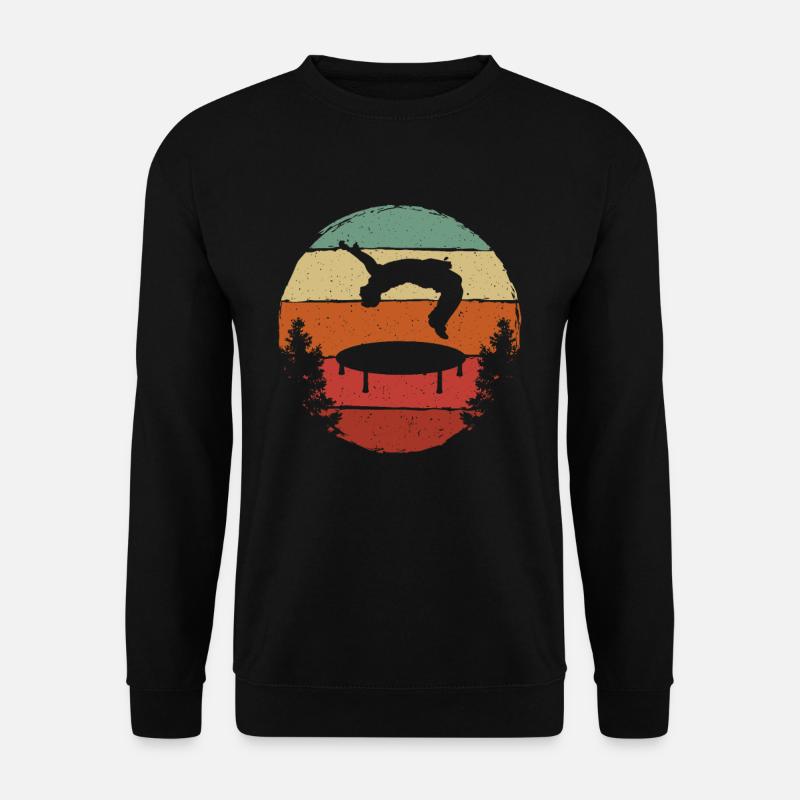Trampolin Retro Backflip - Unisex Pullover - Schwarz