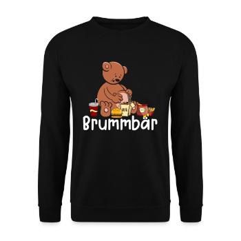 Brummbär - Unisex Pullover - Schwarz - Vorne - Alina (178cm) & Michal (187cm)