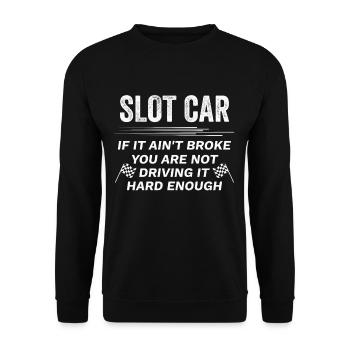 Slotcar Slot Racing Car Cool Driving Hard - Unisex Sweatshirt - black - Front - Alina (178cm) & Michal (187cm)