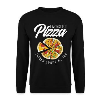 Pizza Liebehaber Cadeau - Sweat-shirt Unisexe - noir - Devant - Alina (178cm) & Michal (187cm)