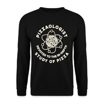 Passionné de pizza - Sweat-shirt Unisexe - noir - Devant - Alina (178cm) & Michal (187cm)
