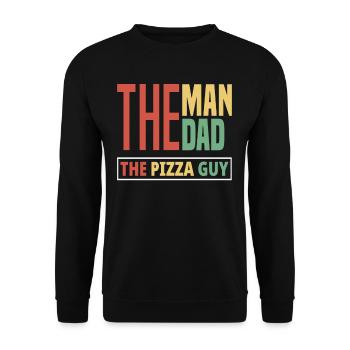Daddy Pizza Baking Pizza Maker Cadeau - Sweat-shirt Unisexe - noir - Devant - Alina (178cm) & Michal (187cm)