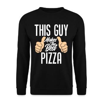 pizza pizza maker pizza baking gift - Unisex Sweatshirt - black - Front - Alina (178cm) & Michal (187cm)