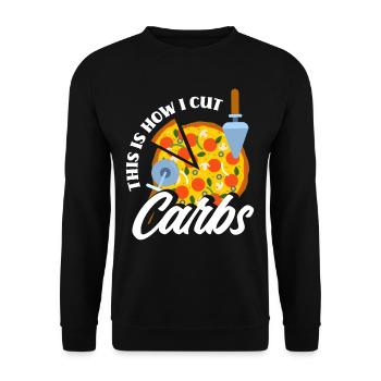 Pizza - Sweat-shirt Unisexe - noir - Devant - Alina (178cm) & Michal (187cm)