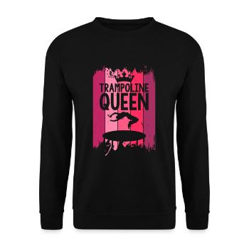 Trampoline Queen Trampolin - Unisex Pullover - Schwarz - Vorne - Alina (178cm) & Michal (187cm)