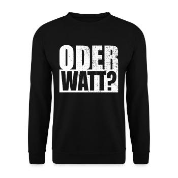 Oder Watt Hömma Ruhrgebiet Dortmund Essen Ruhrpott - Unisex Pullover - Schwarz - Vorne - Alina (178cm) & Michal (187cm)