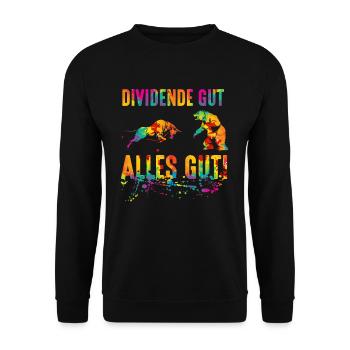 Dividende bon Toutes les bonnes actions boursières - Sweat-shirt Unisexe - noir - Devant - Alina (178cm) & Michal (187cm)