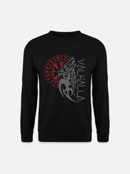 Valhalla Wolf Odin Compas - Sweat-shirt Unisexe - noir