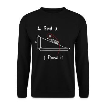 Find X I found it Mathematik - Unisex Sweatshirt - black - Front - Alina (178cm) & Michal (187cm)
