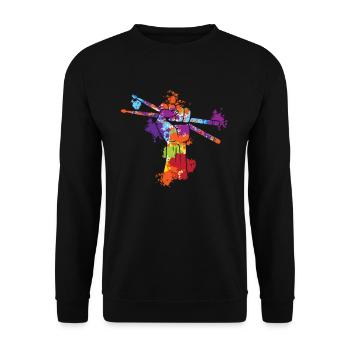 Pilons Splash Art - Sweat-shirt Unisexe - noir - Devant - Alina (178cm) & Michal (187cm)
