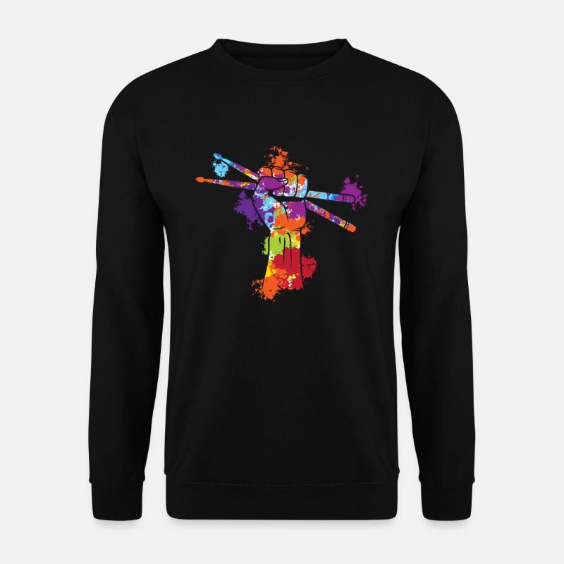 Drumsticks Splash Art - Unisex Pullover - Schwarz