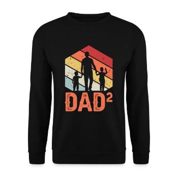 Dad hoch 2 - Unisex Pullover - Schwarz - Vorne - Alina (178cm) & Michal (187cm)