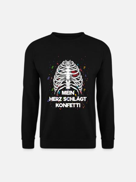 Mein Herz schlägt Konfetti - Unisex Pullover - Schwarz