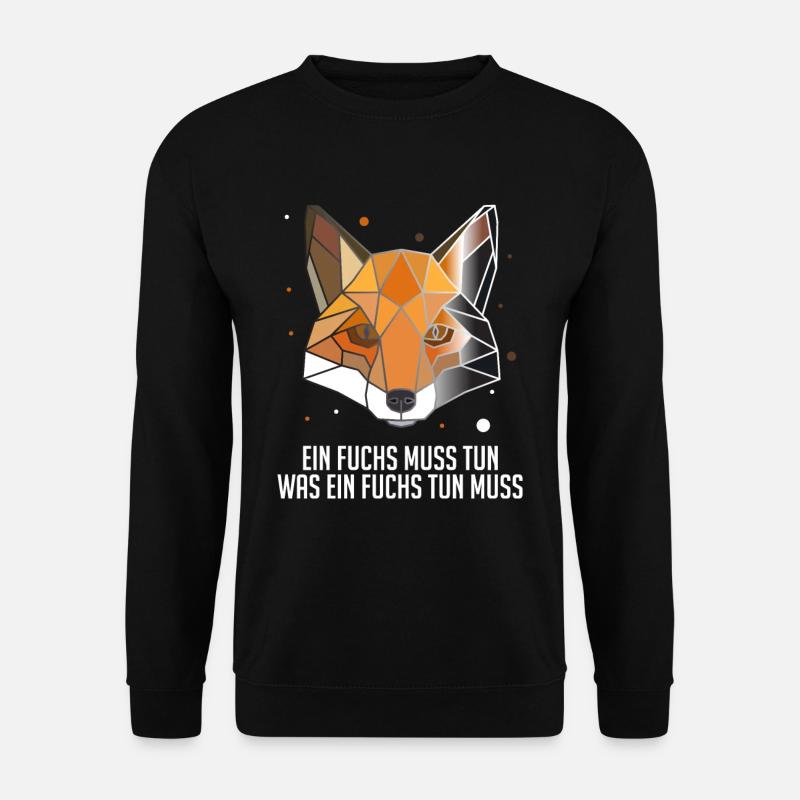 Ein Fuchs muss tun was ein Fuchs tun muss Fuchs - Unisex Pullover - Schwarz