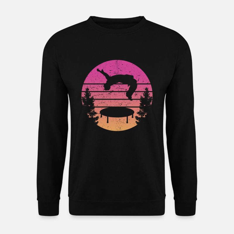 Trampoline Rétro Backflip - Sweat-shirt Unisexe - noir