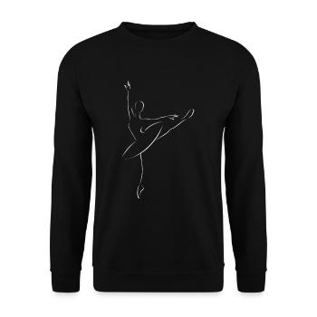 Ballett Ballerina - Unisex Pullover - Schwarz - Vorne - Alina (178cm) & Michal (187cm)